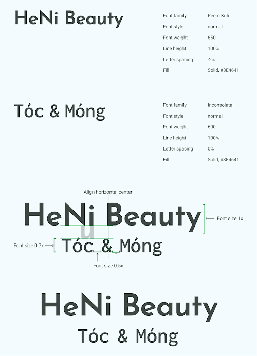 HeNi Beauty logo guide